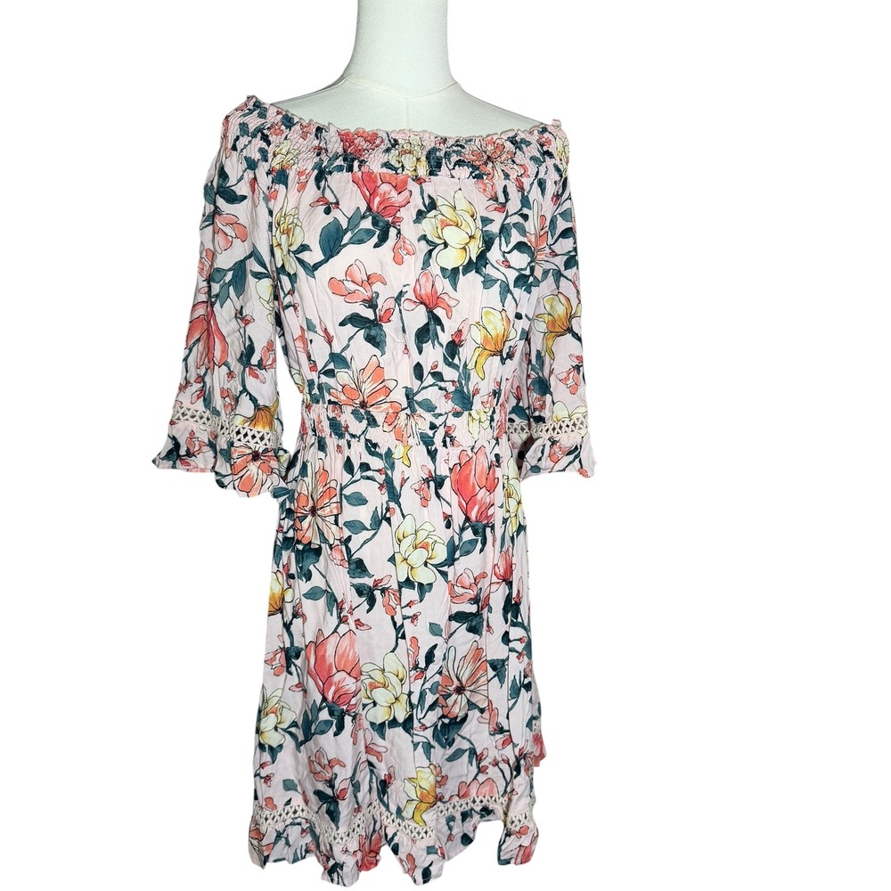 Lulu's Hello Darling Blush Pink Floral Dress Size M